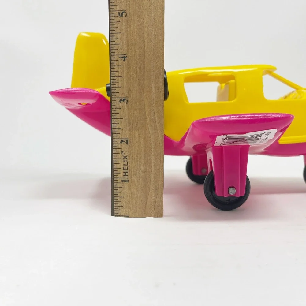 American Plastic‎ Toys Sea Plane Airplane Toy Vintage Bath Elf Made In USA Pink